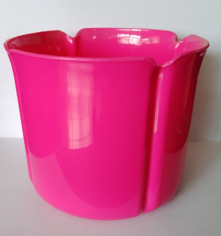 Virágtartó kaspó, szirom formájú, 17 cm, magenta (215)