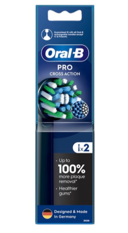 Oral-B Cross Action fogkefefej, 2 db (10PO010439)