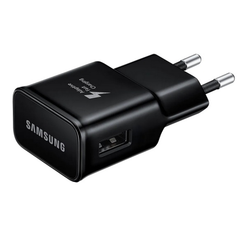 Samsung hálózati töltő USB aljzat (15W, EP-TA200, gyorstöltő) FEKETE