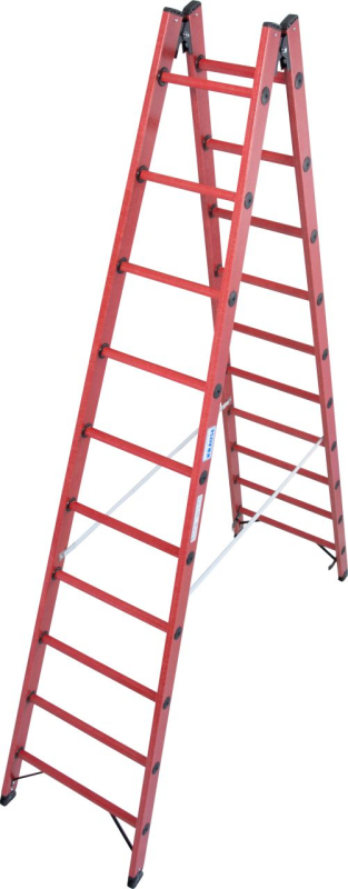 Krause Stabilo műanyag létrafokos két oldalon járható létra, 2x10 (819741)