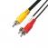 PrímaNet - Audió kábel, 3 RCA dugó-3 RCA dugó, 1,5 m (A 4)