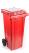 PrimaNet - Háztartási szemetes kuka piros 120 L (11911)