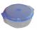 PrímaNet - Kör alakú műanyag mikrótál tetővel 1 l kék (192)