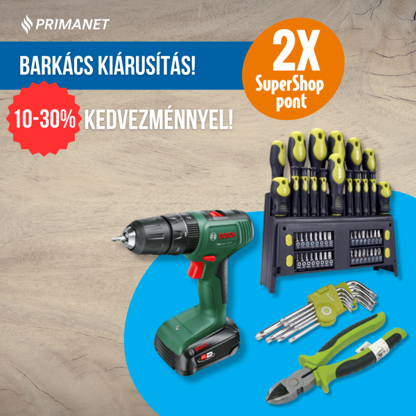 Barkács kiárusítás! 10-30% kedvezménnyel és Dupla SuperShop ponttal!